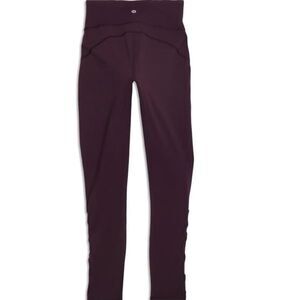 Lululemon Tied To It High-Rise Tight black cherry leggings
